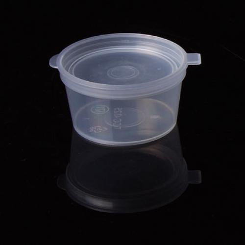Plastic Sauce Pot with hinged lid